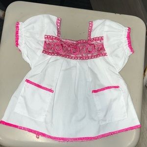 Beautiful exported shirt from Mexico. 
Toddler 1year Girl traditional shirt.